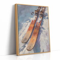 Vintage Skis Chase Winter Clouds