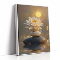 Sacred Lotus Bathes In Golden Light