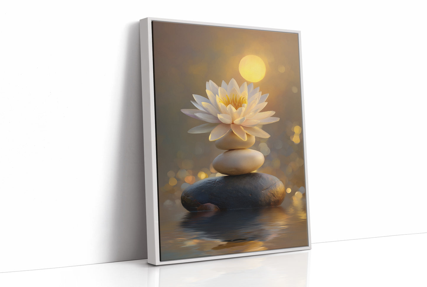 Sacred Lotus Bathes In Golden Light