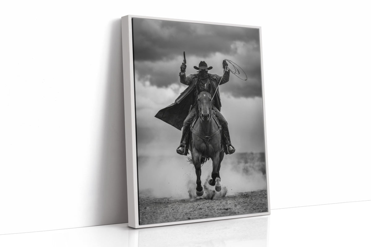 Masked Outlaw at a Full Gallop