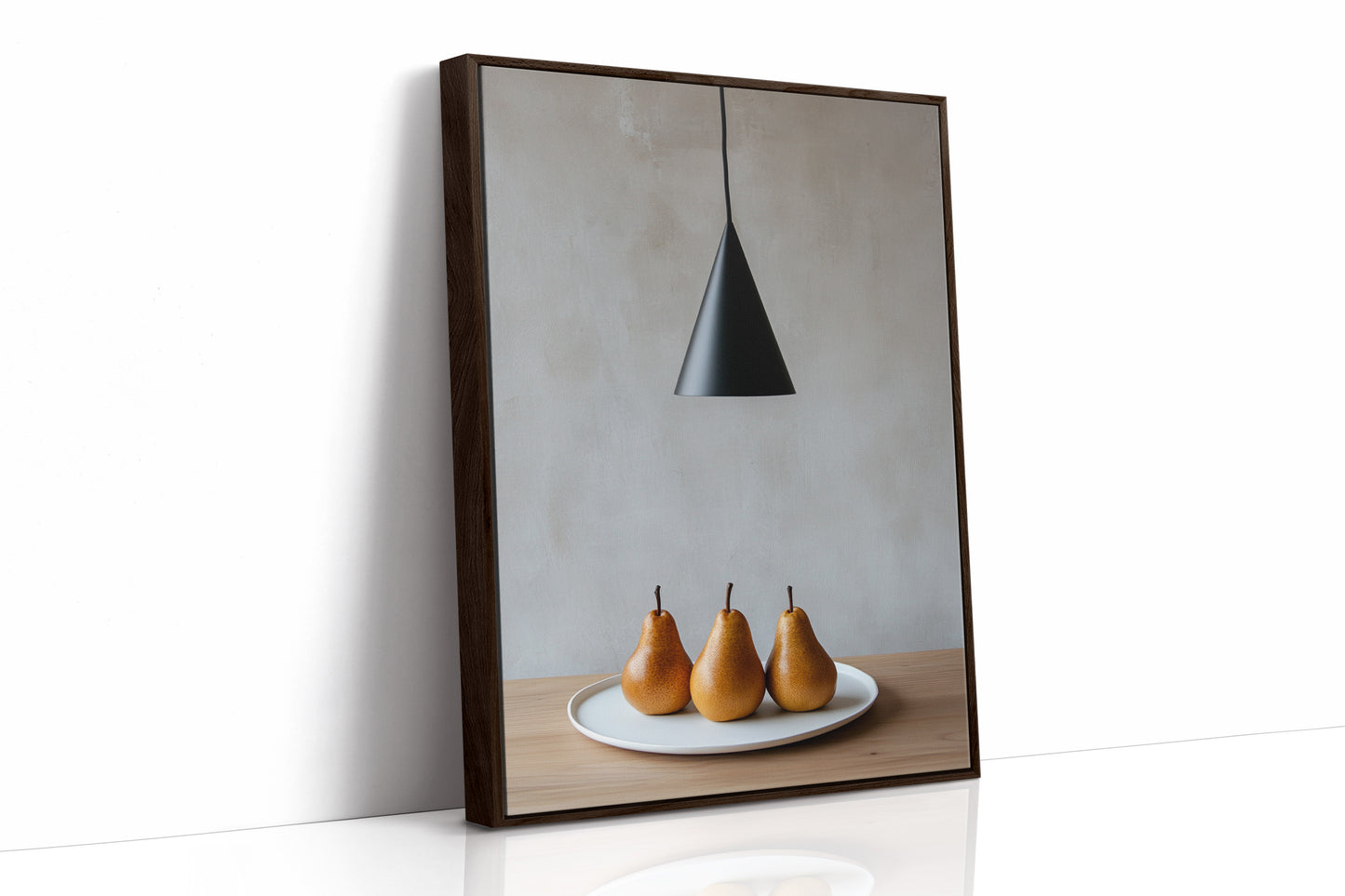 Three Pears Under Modern Light