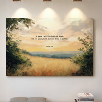 Golden Field of Peace with Psalm 4:8