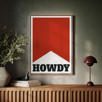 Howdy Western Banner Print