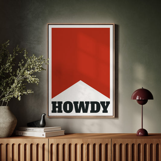 Howdy Western Banner Print