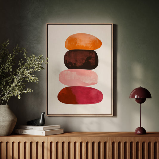 Sunset Stones Stack In Silence