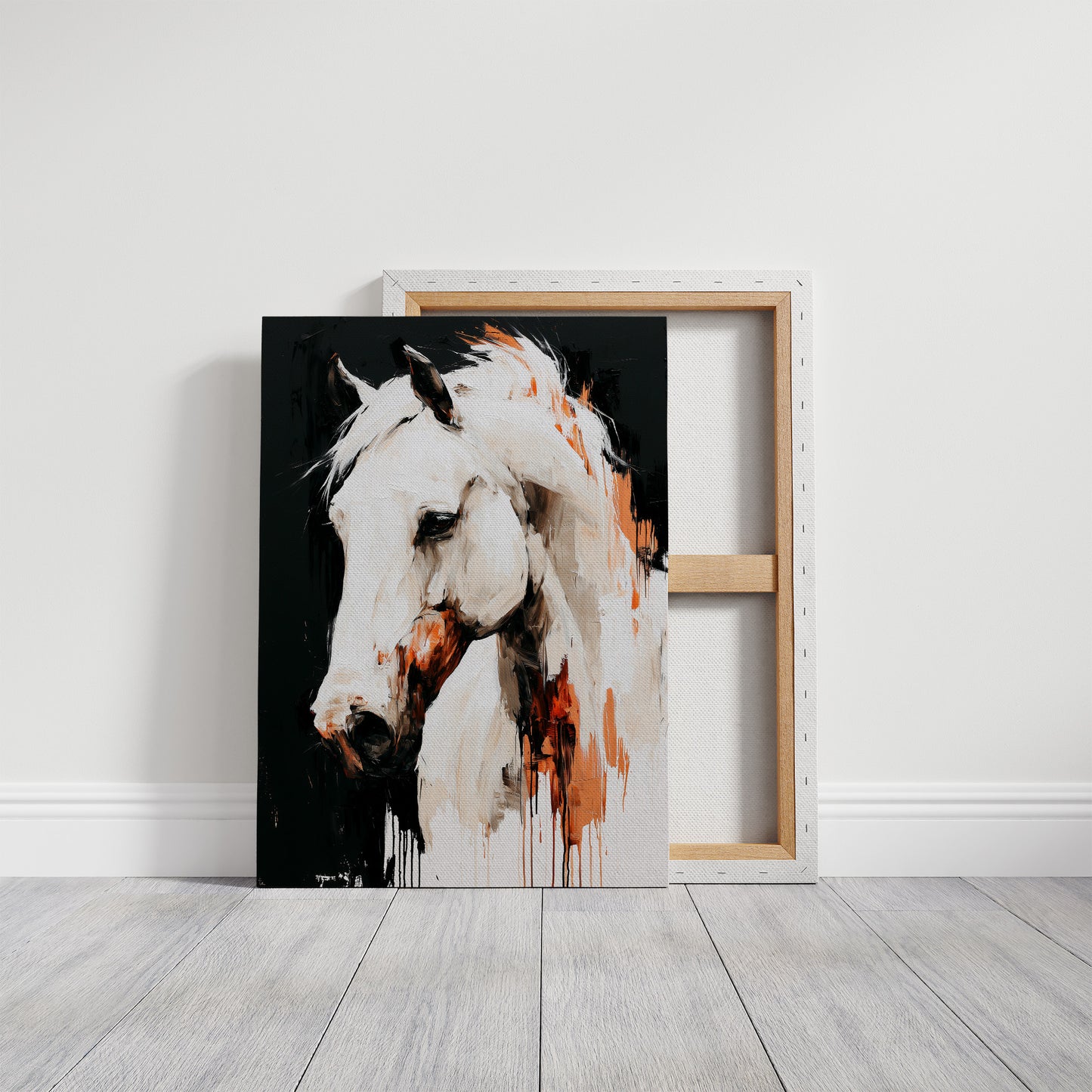 White Stallion in Amber Light