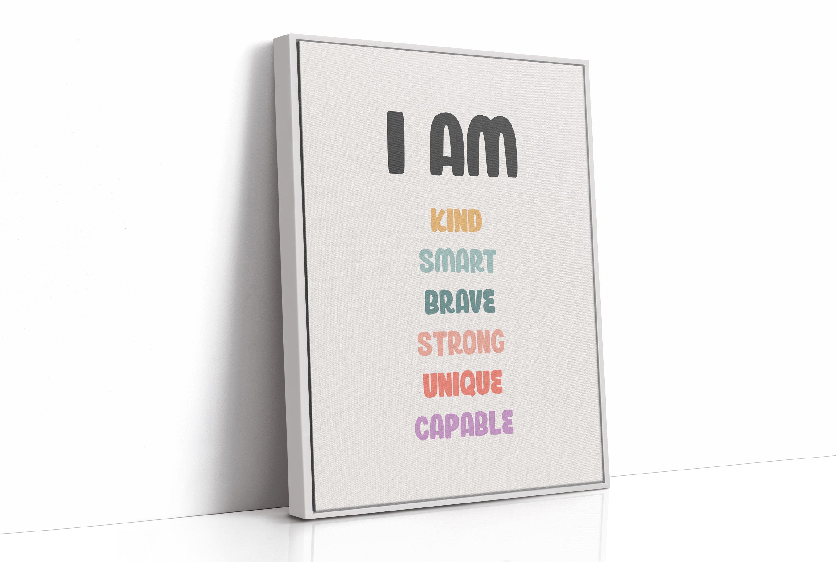 I Am Kind Smart Brave Affirmations Poster