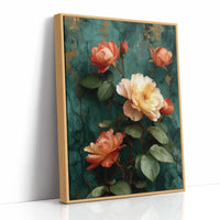 Roses Against the Weathered Wall