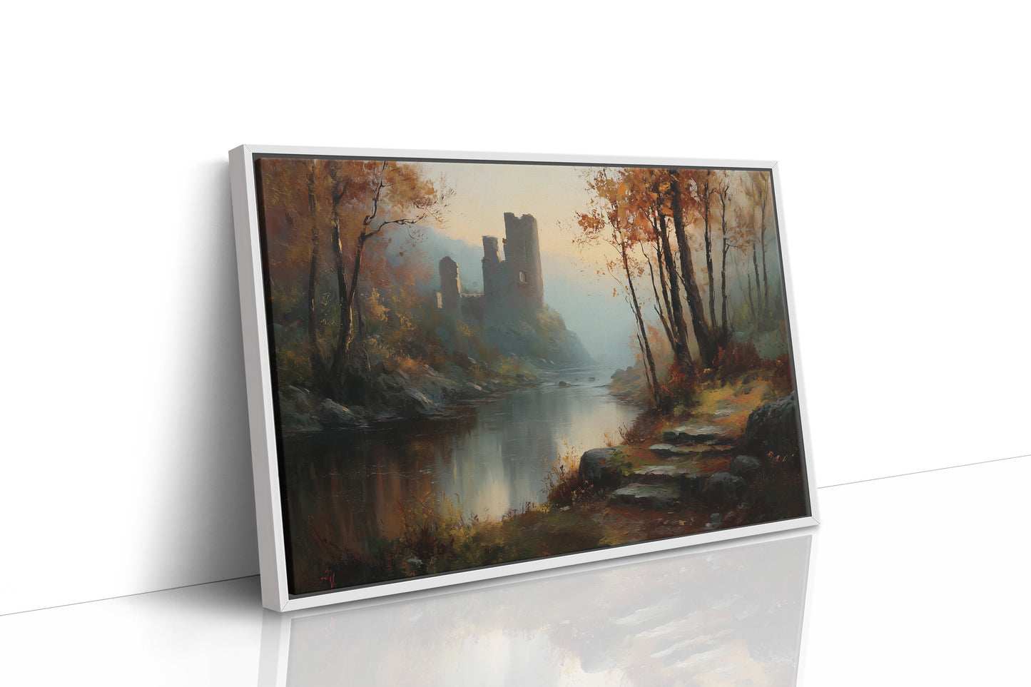 Autumn Castle By Misty Waters