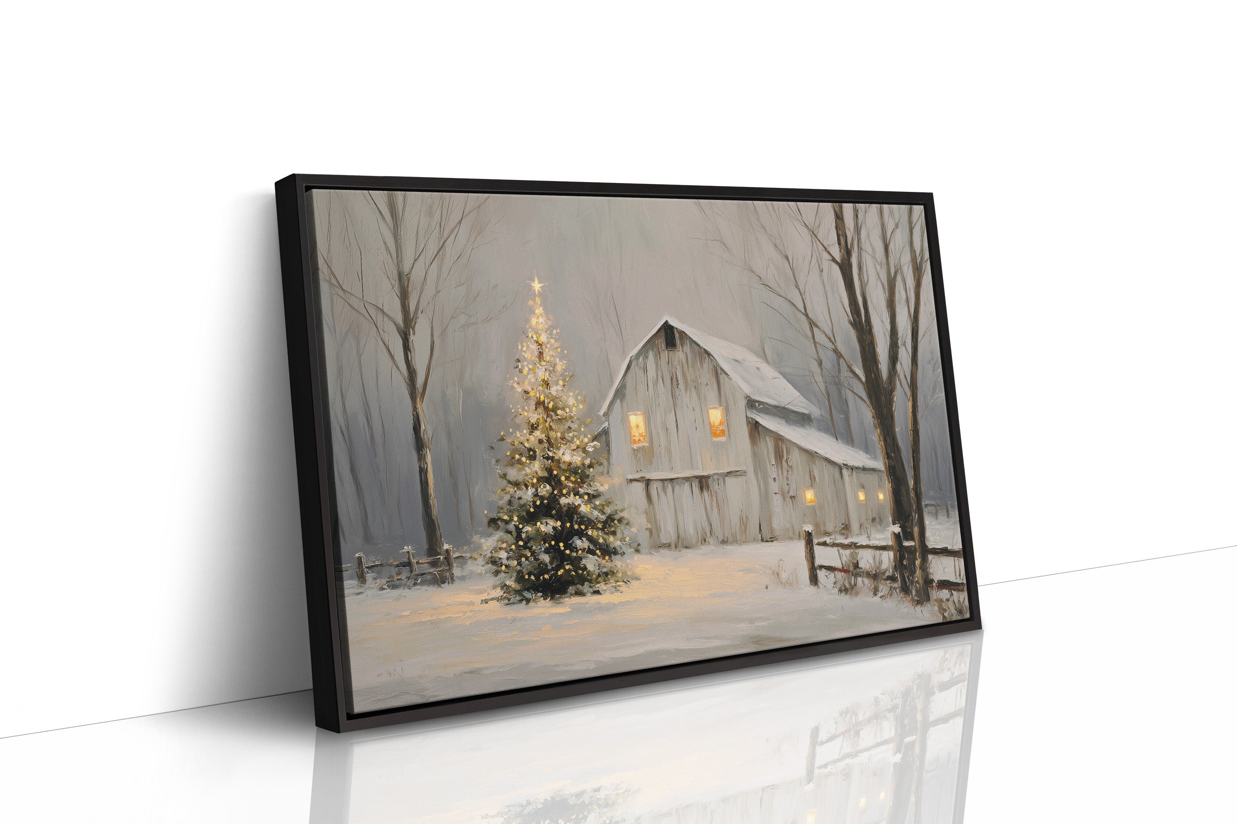 Winter Barn Glows With Christmas Magic