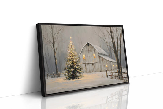 Winter Barn Glows With Christmas Magic