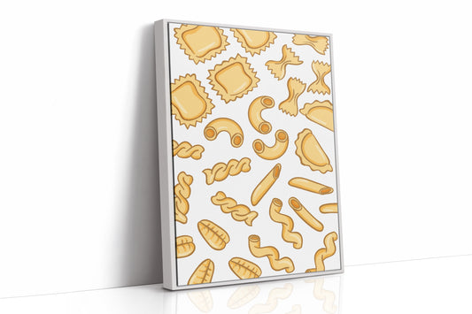 Pasta Shapes Dance In Golden Light