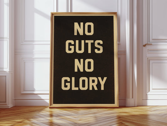 No Guts No Glory Vintage Poster