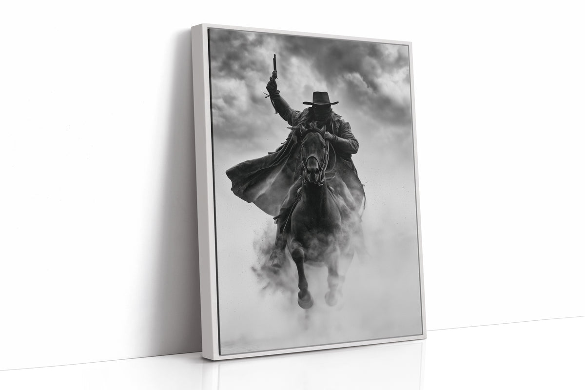 Silhouetted Outlaw in the Dust