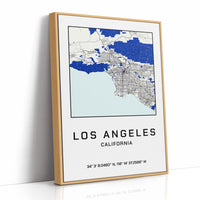 Los Angeles, Mapped in Navy & Gold