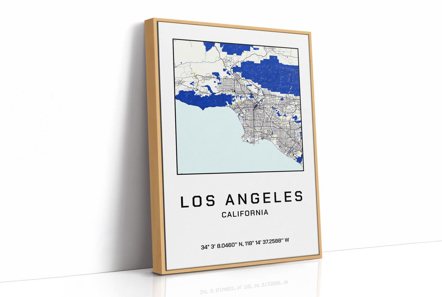 Los Angeles, Mapped in Navy & Gold