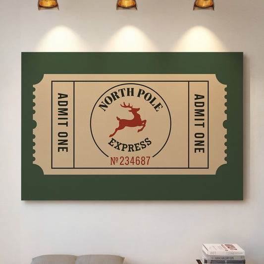 North Pole Express Ticket Print