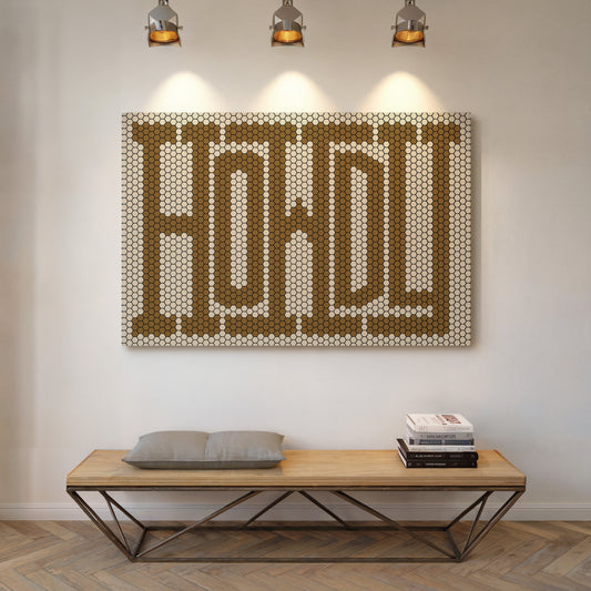 Howdy Western Mosaic Wall Greeting
