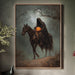 Haunting Rider Halloween Art Print - Gothic Wall Decor - Gallery Canvas image 1