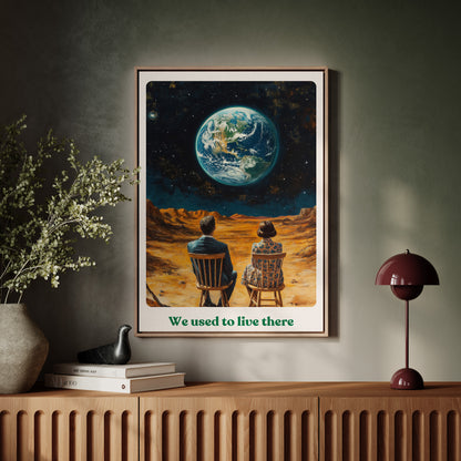 We Used to Live There – Surreal Earth from Afar, Thought-Provoking Wall Art