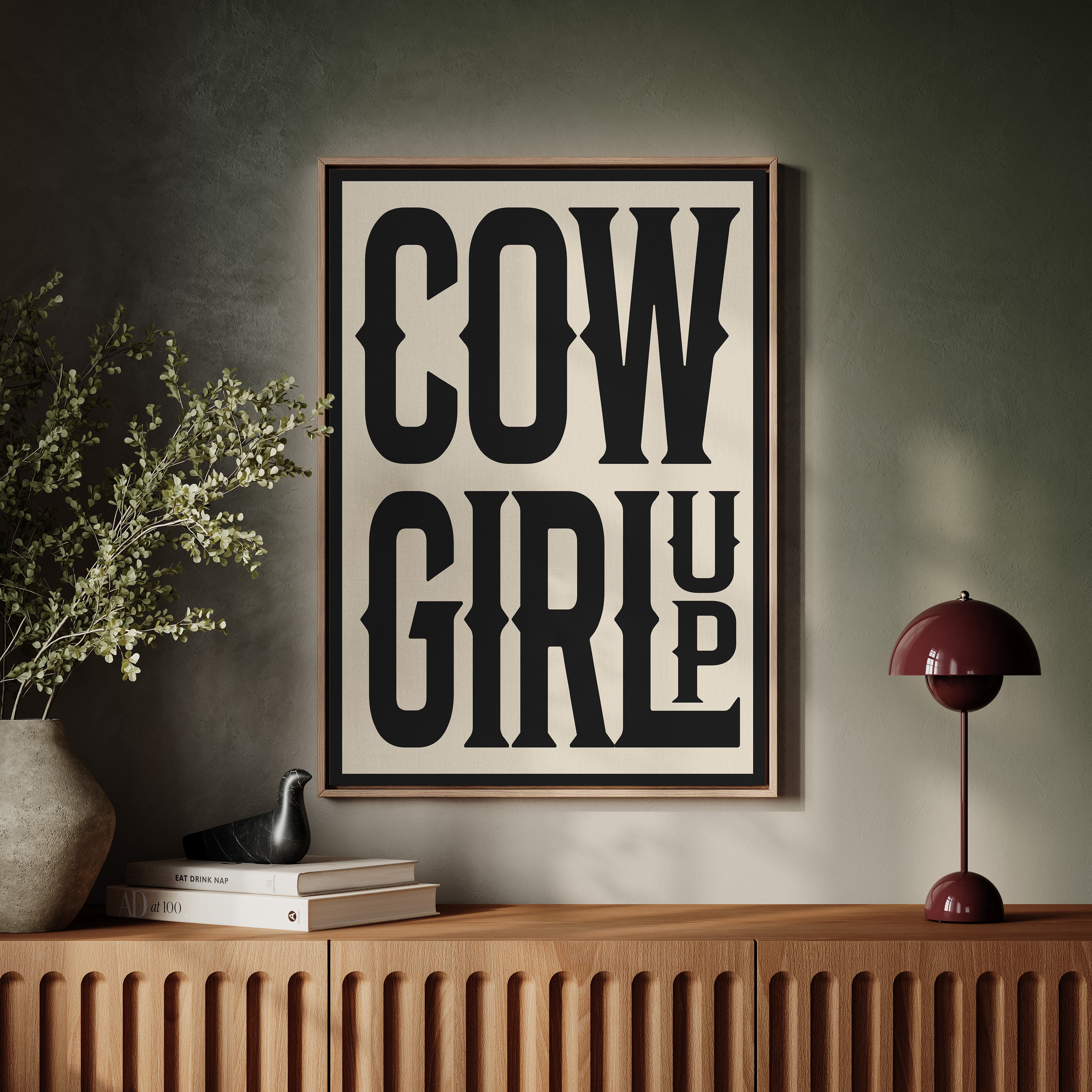 Cowgirl Up Bold Western Spirit Art