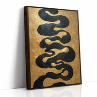 Serpentine Scales Dance In Gold