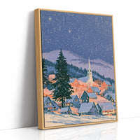 Starlit Village Below