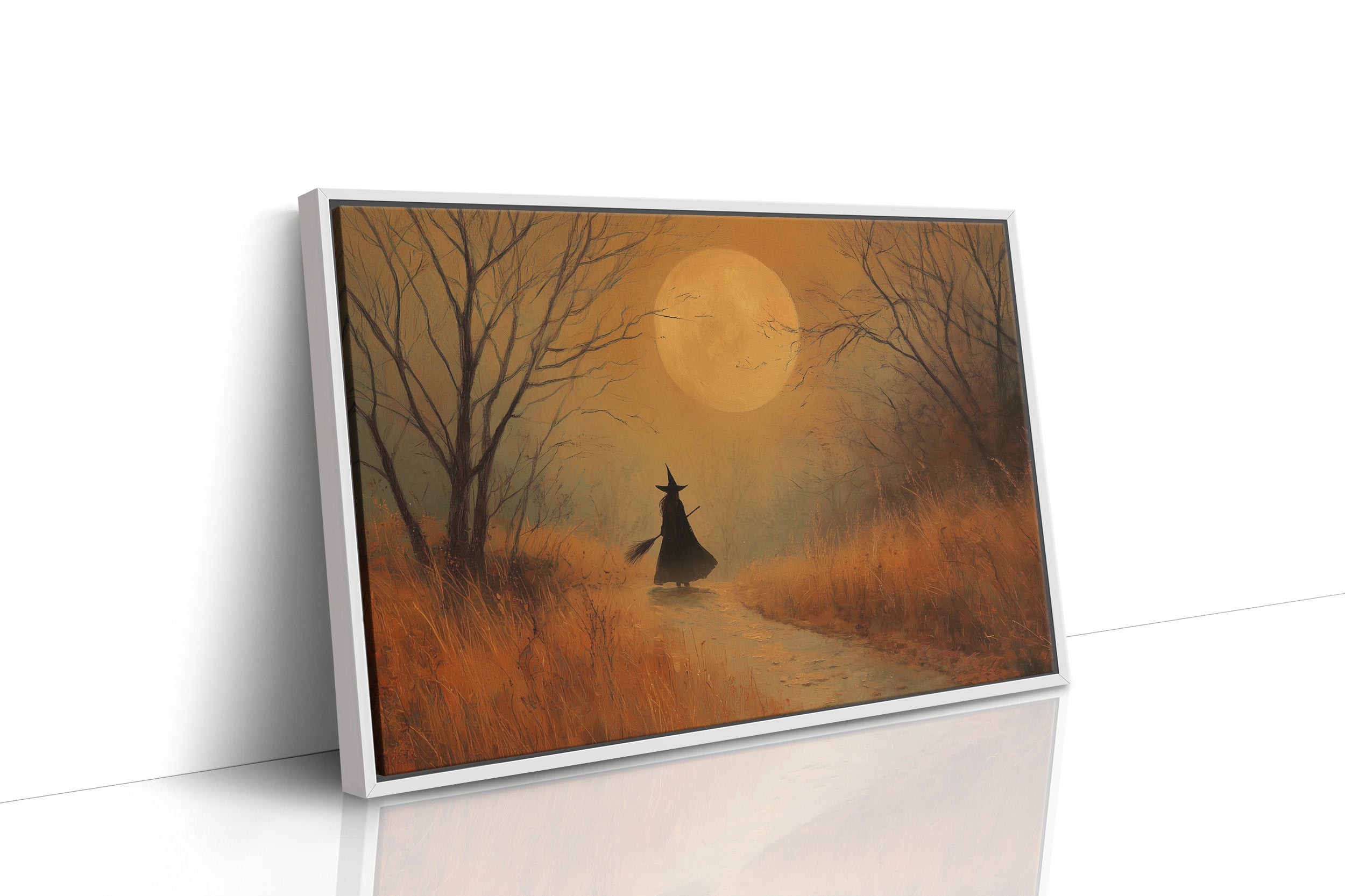 Autumn Path Under Harvest Moon