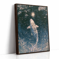 Koi Beneath the Falling Blossoms