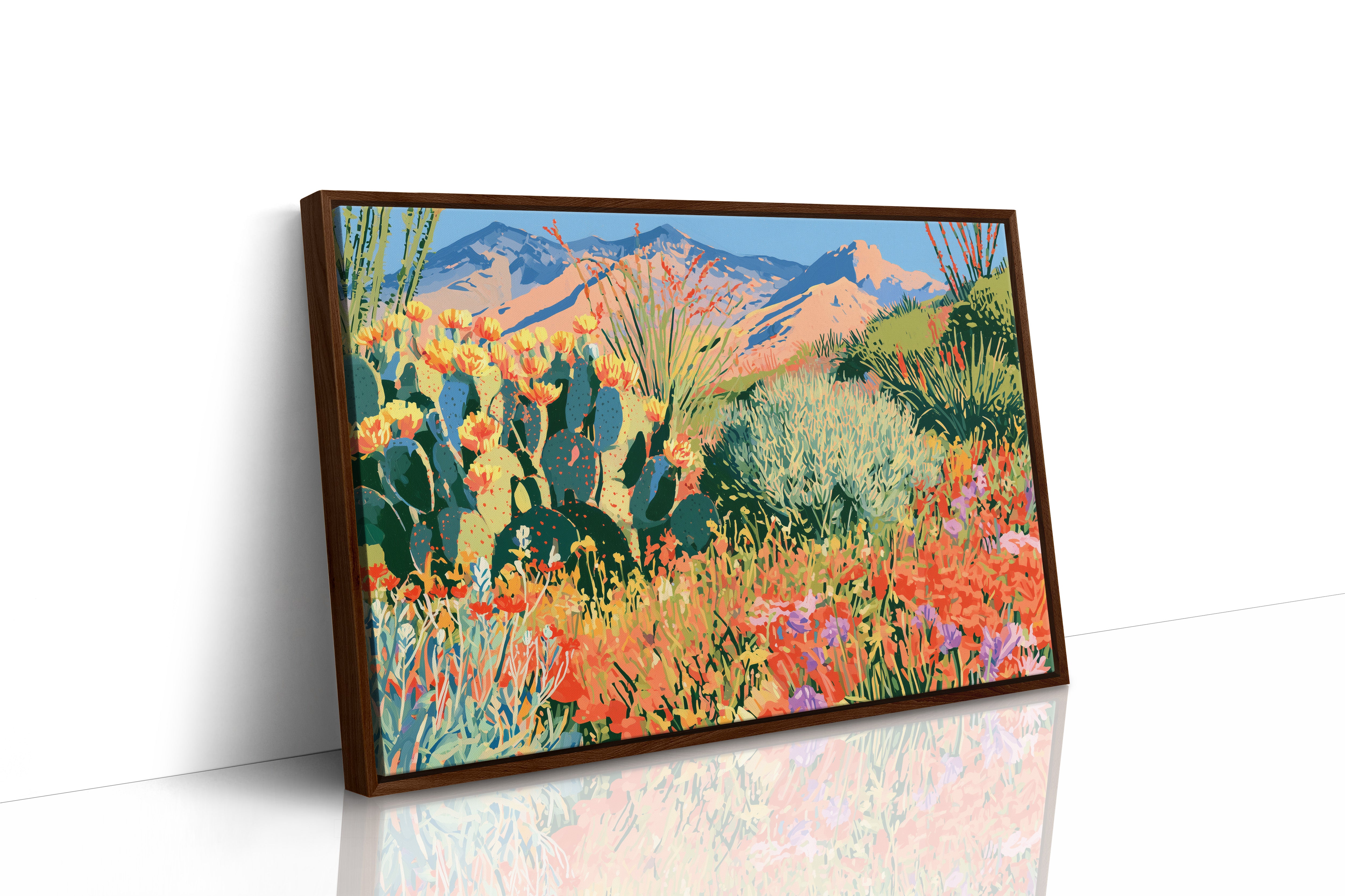 Desert Superbloom, Mountain Backdrop