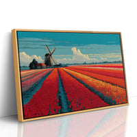 Tulips in Formation, Windmill on Duty