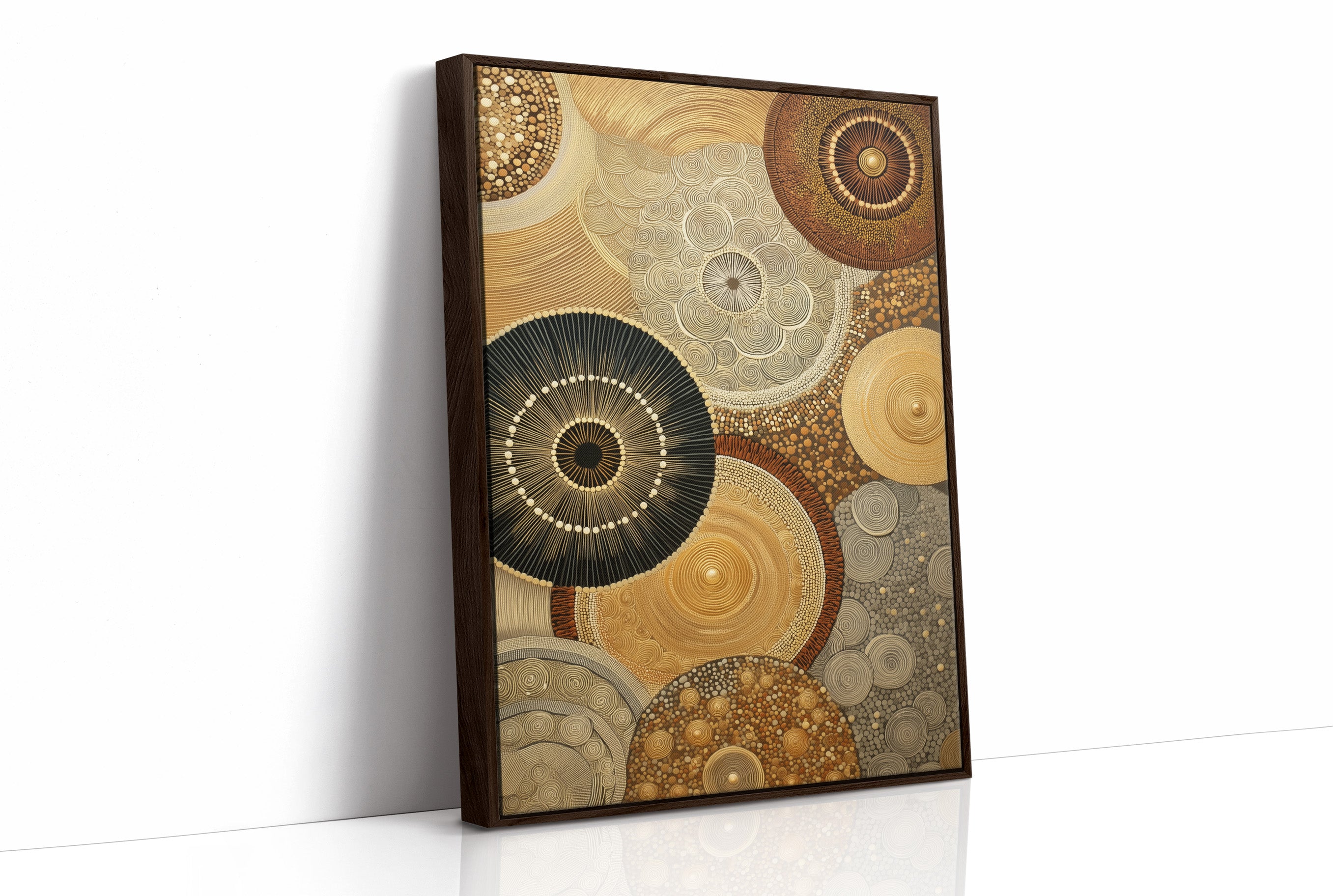 Celestial Circles Dance In Gold