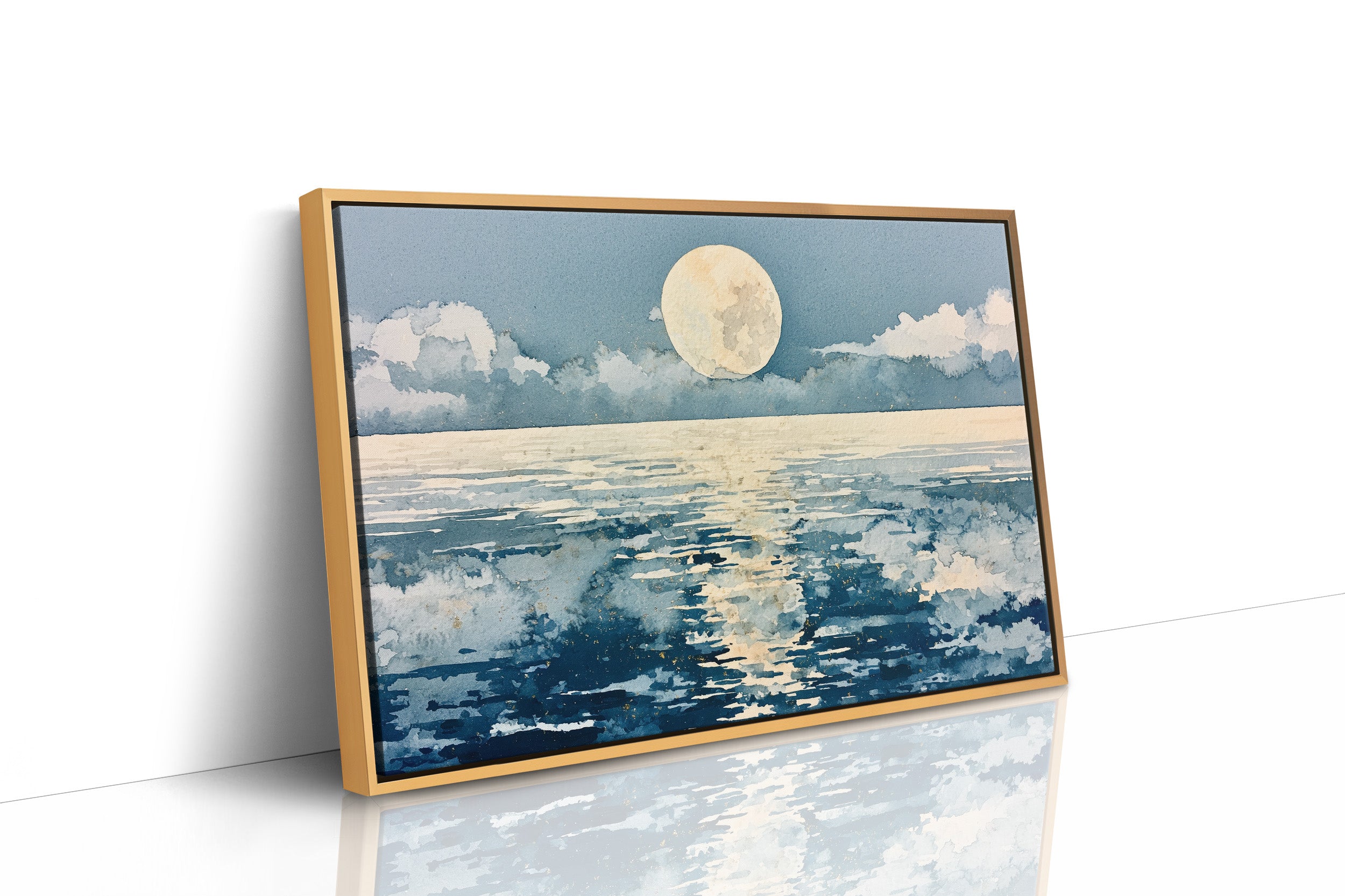 Full Moon in Watercolor
