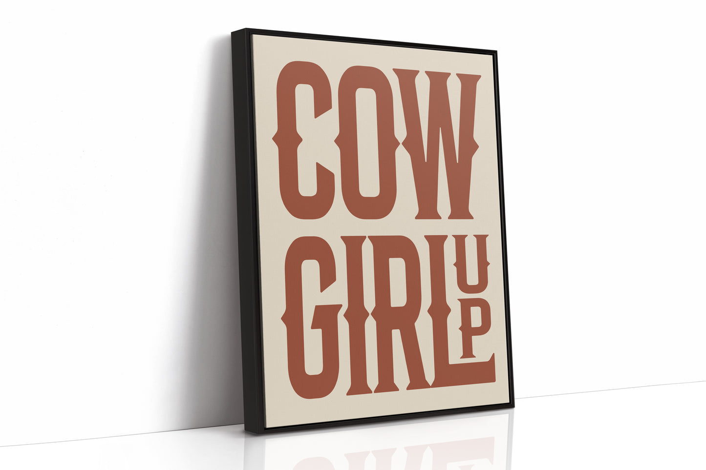 Cowgirl Up Western Typography Print
