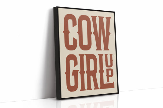Cowgirl Up Western Typography Print