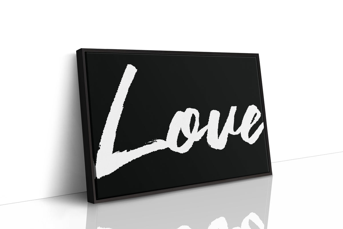 Raw Brushstroke Love in Black