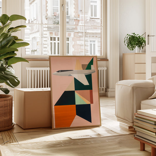 Geometric Flight Through Pastel Skies