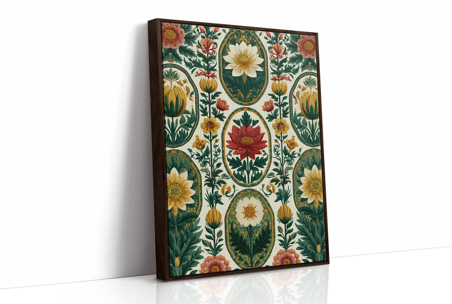 Cameo Blooms on Linen Field