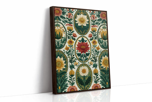 Cameo Blooms on Linen Field