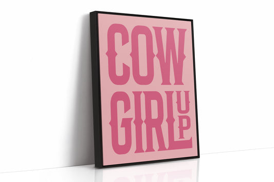 Cowgirl Up Pink Western Poster