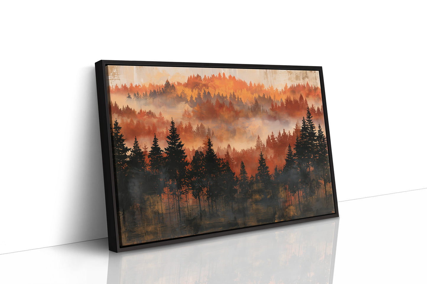 Ridgeline in Amber Fog