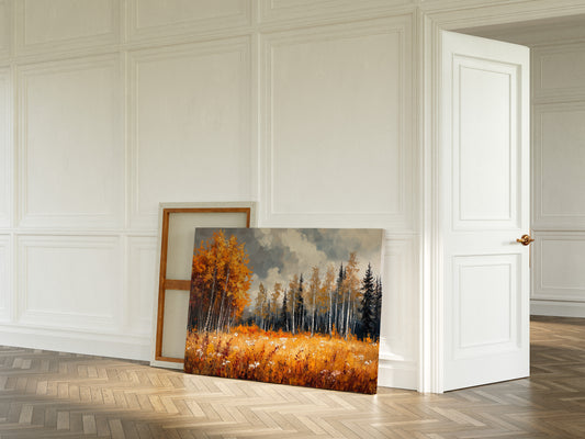 Autumn Meadow Sings Through Birch Lines