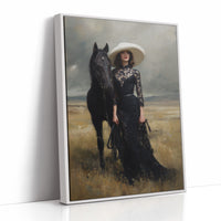 Ebony Steed Meets Golden Prairie
