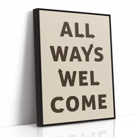All Ways Welcome Modern Typography Print