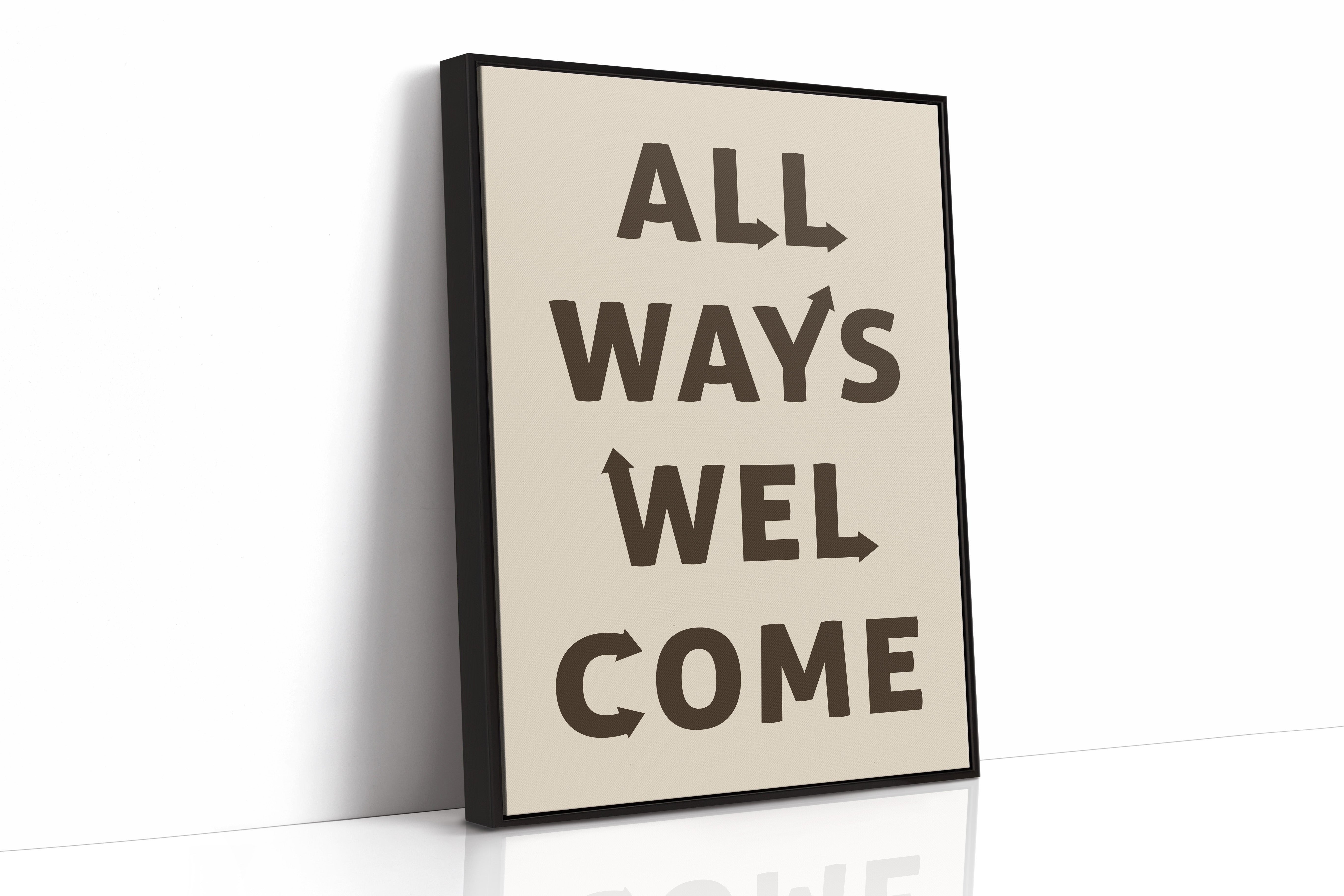 All Ways Welcome Modern Typography Print