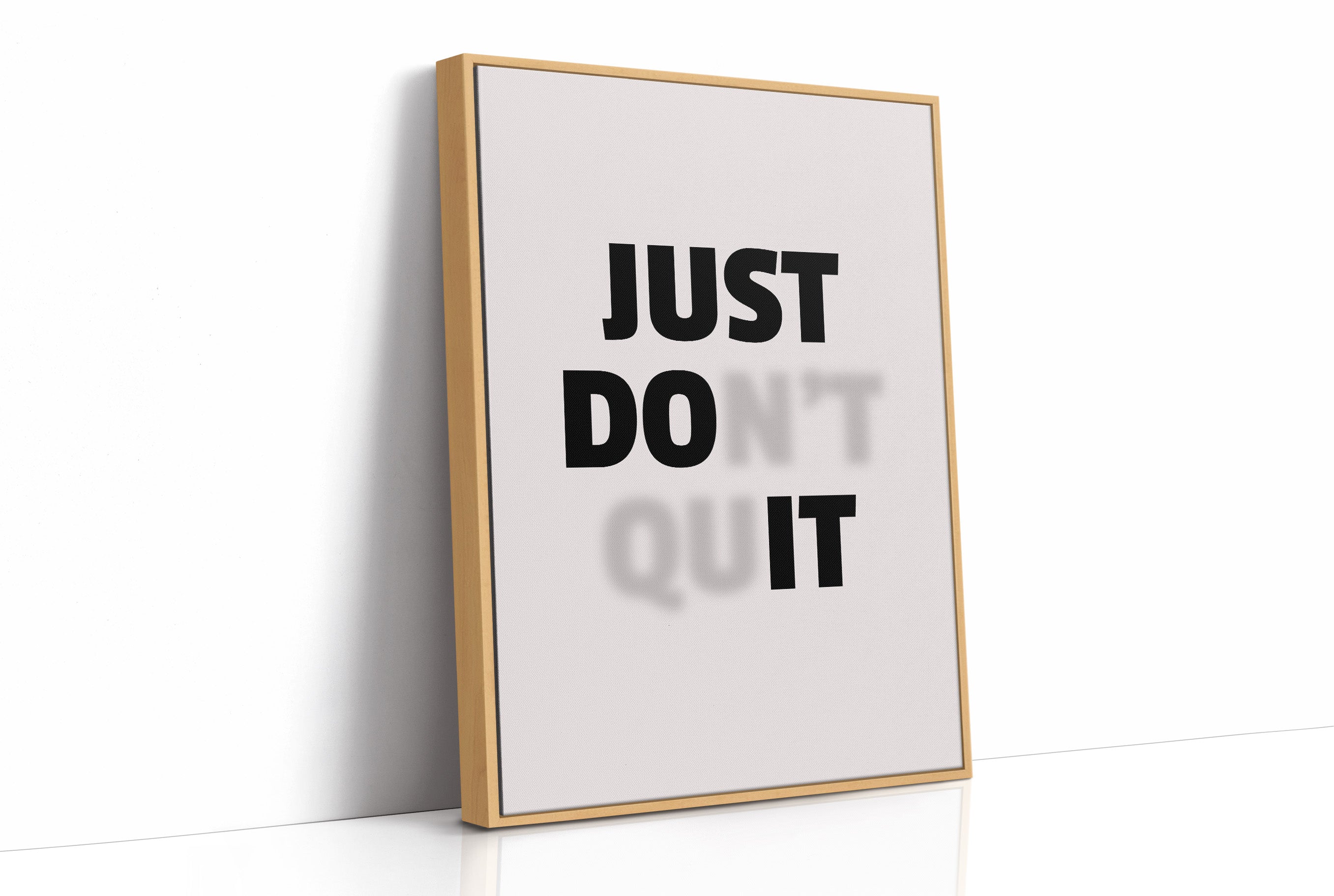 Just Do It No Excuses Typography
