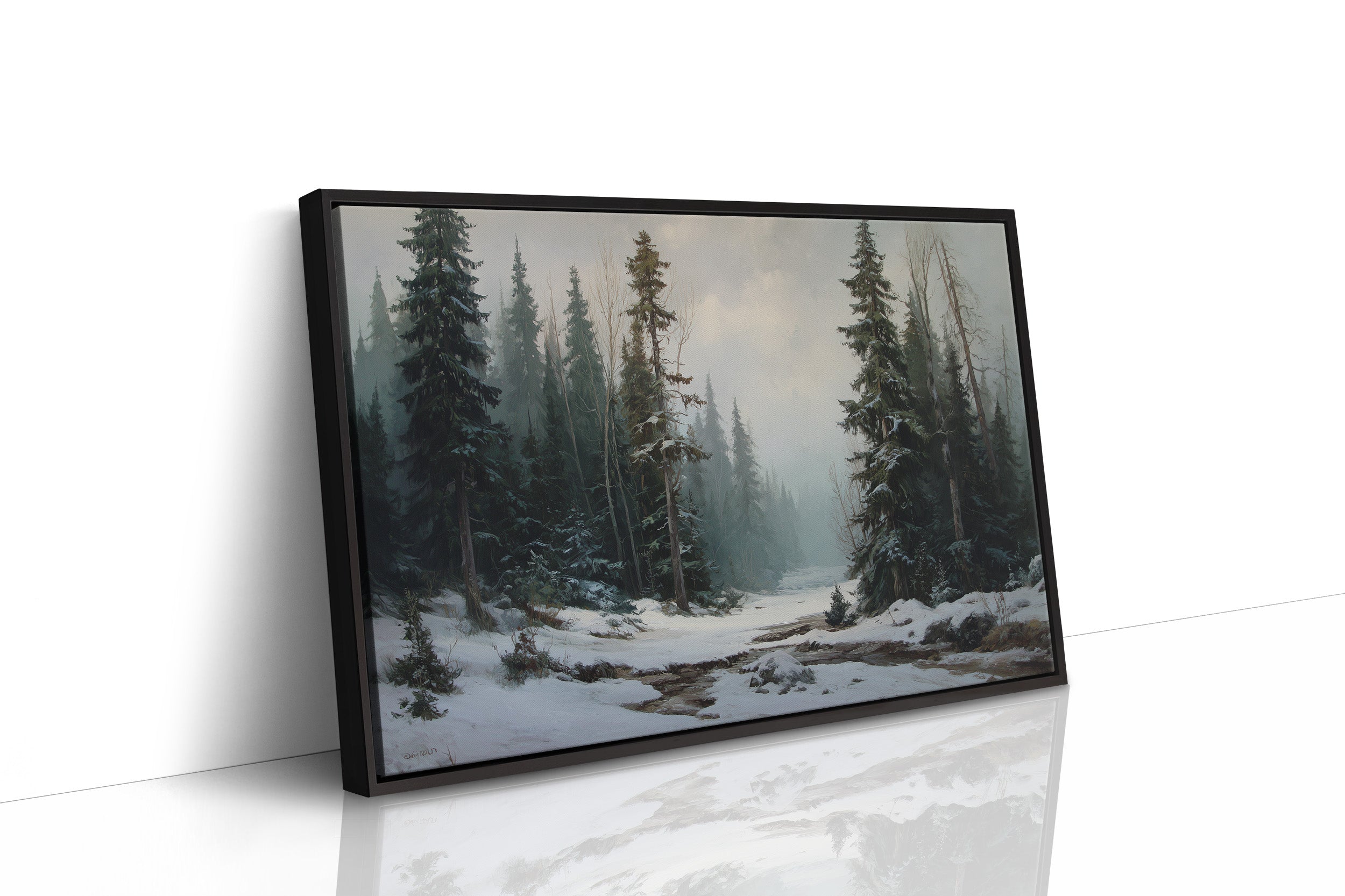 Winter Pines Guard Silent Stream