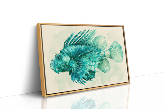 Lionfish in Turquoise Bloom