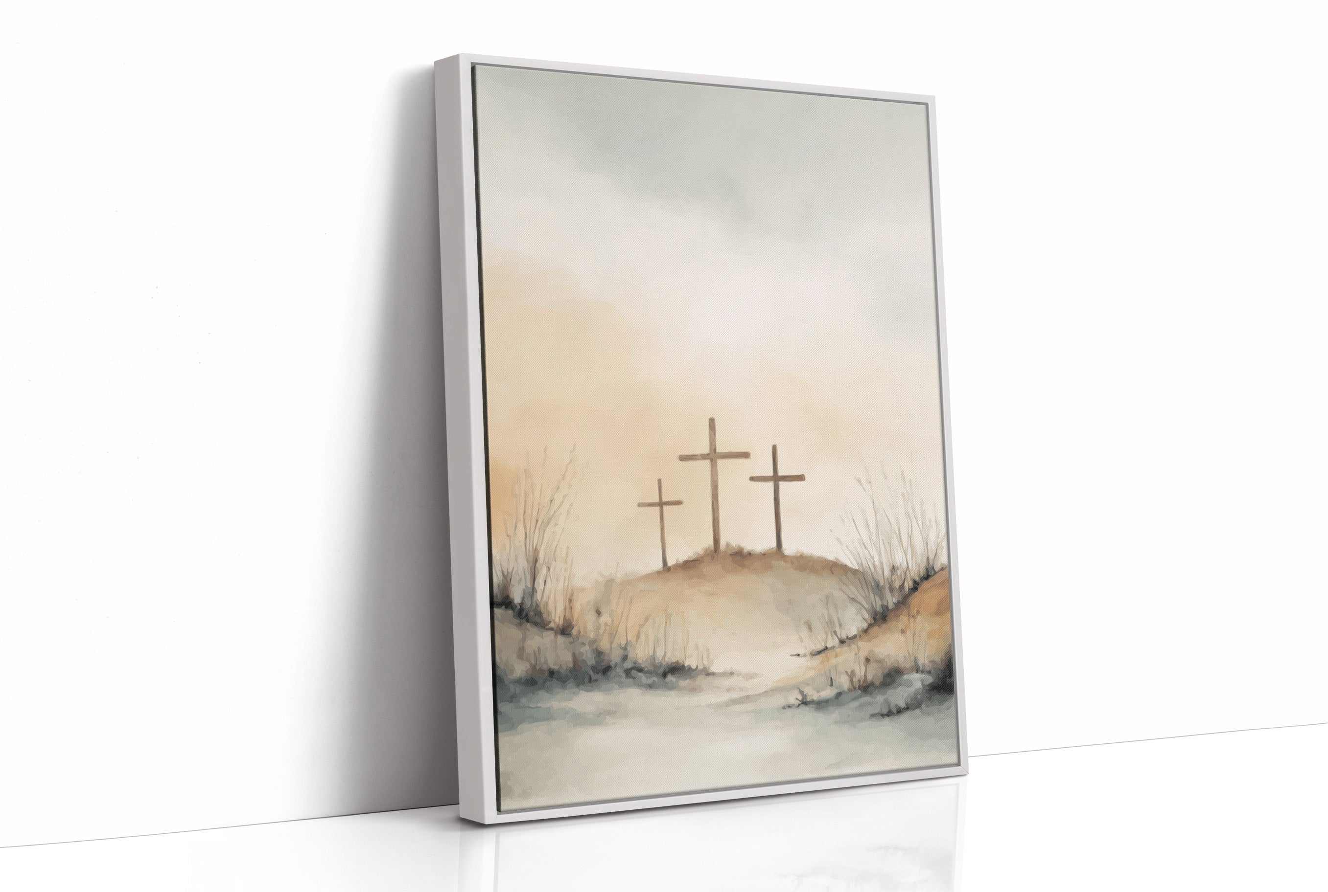 Three Crosses Stand in Sacred Silence