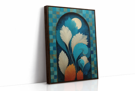 Moonlit Feathers Dance In Turquoise